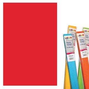 Carta Crespa Deco CWR - 50x250 cm - 40 g/mq - rotolo - rosso Natale