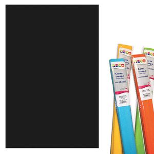 Carta Crespa Deco CWR - 50x250 cm - 40 g/mq - rotolo - nero