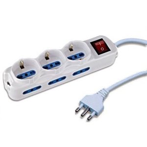Ciabatta multipresa con interruttore Techly - spina 16A 2P+T - 6 prese 2P+T 10/16A Bipasso e 3 prese Bipasso Schuko - cavo 1,5 mt