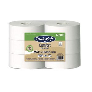 Carta igienica maxi jumbo Bulkysoft Comfort - riciclata de-inked - 2 veli - 320 mt - Conf. 6 rotoli