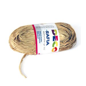 Rafia naturale vegetale Deco CWR - 50 gr. - 30 fili 1,5 mt. - naturale