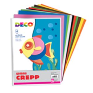 Gomma Crepp Deco CWR - 20x30 cm - colori assortiti - 10 ff.