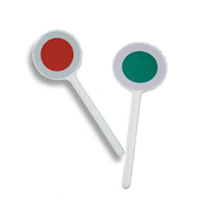 Paletta di segnalazione rosso/verde VM - Ø 15 cm