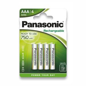 Pile ricaricabili Ready to Use Panasonic - ministilo - AAA - 750 mAh - Conf. 4 pz.
