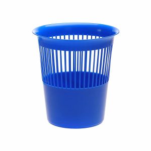Cestino gettacarte traforato in plastica UP - 13 lt - Ø 30 x 32h cm - blu