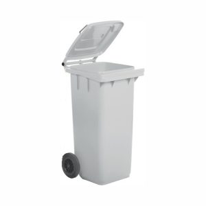 Bidone carrellato - 58x73x107 cm - 240 L - bianco - Mobil Plastic